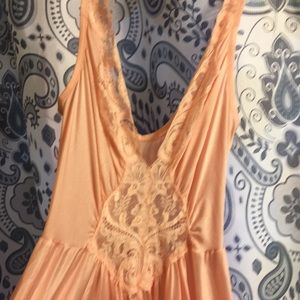 Vintage Olga sweep gown S pink